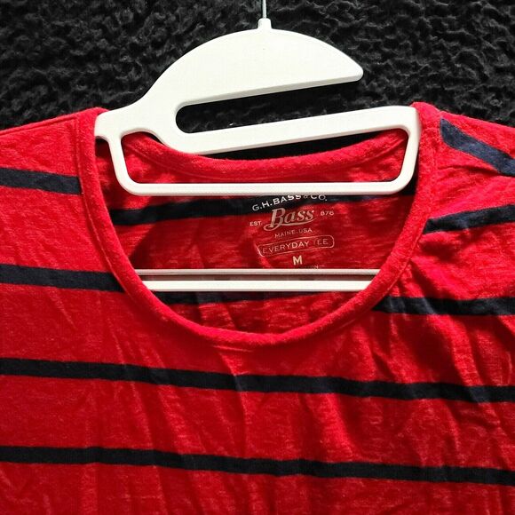 G.H Bass & Co. Womens Every Day Tee Multicolor Size Medium 100% Cotton Pullover - Picture 9 of 12